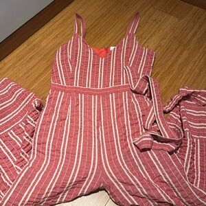 Stripped summer jumpsuit size large